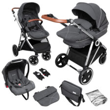 BabyGo Carucior 3 in 1 BabyGo Halime cadru Silver