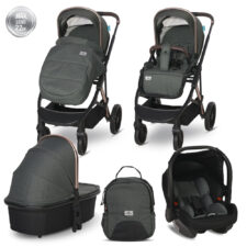 Carucior Set 3 in 1 Aria cadru din aluminiu multiple accesorii pana la 22 Kg Green