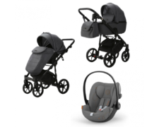 CARUCIOR COPII 3 IN 1 NOLA ADAMEX GRAFIT PS35 CU CYBEX CLOUD G CONFORT I-SIZE RECLINE
