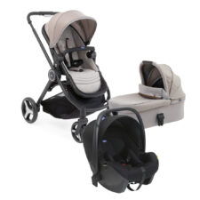 Carucior copii trio Chicco Best Friend Plus Light cu scaun auto Kory ISize Desert Taupe Crem 0luni+
