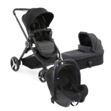 Carucior copii trio Chicco Best Friend Plus Light cu scaun auto Kory ISize Pirate Black Negru 0luni+