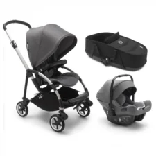 Carucior Bugaboo Bee 6 Aluminiu/Grey Melange sistem 3 in 1