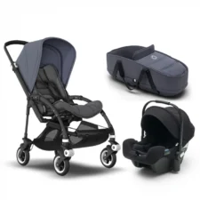 Carucior Bugaboo Bee 6 Grey Melange/Steel Blue sistem 3 in 1