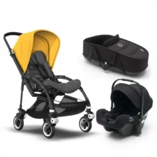 Carucior Bugaboo Bee 6 Grey Melange/Sunrise Yellow sistem 3 in 1
