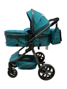Carucior 2 in 1, Cu landou Reversibil, copertina extensibila, geanta pentru scutece, strangere compacta, plasa de insecte si saltea bambus
